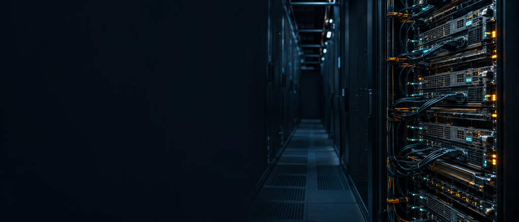 Dedicated AI server rack in a data center for Tenstorrent Wormhole and Galaxy AI hosting